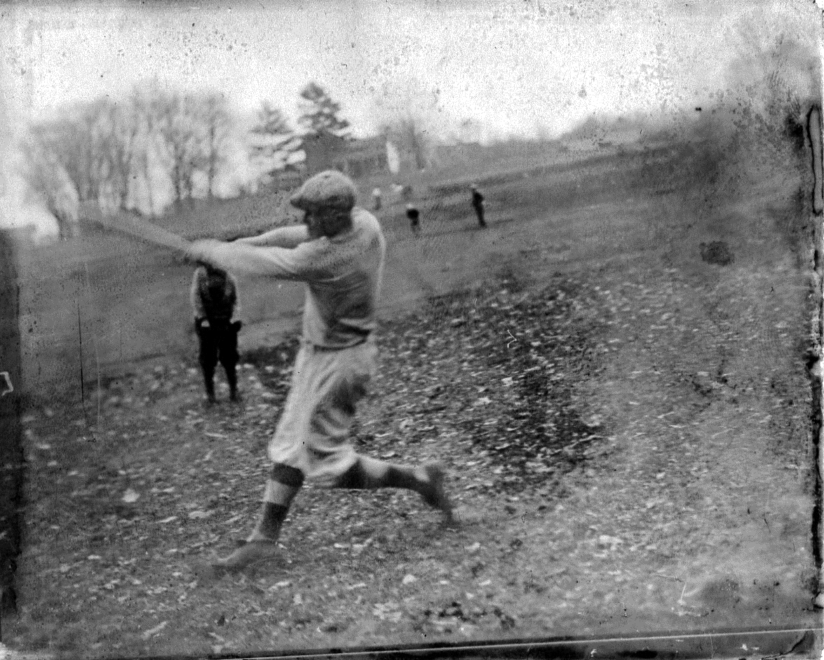 photo of Unidentified Man Playing Baseball