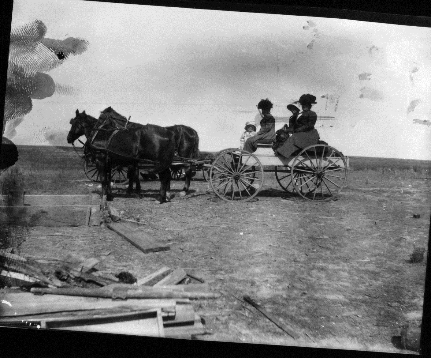 photo of Women Riding Wagon
