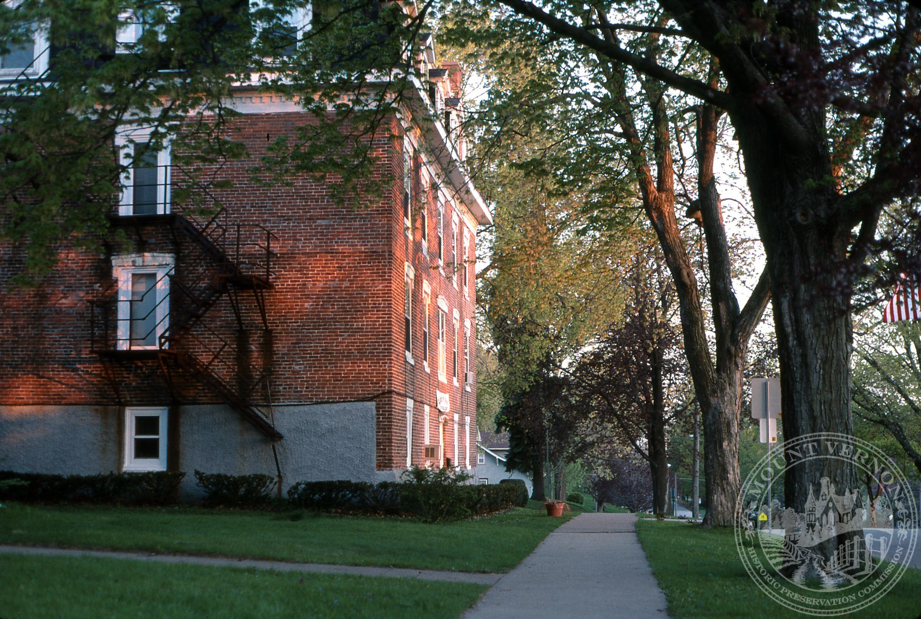 Photo of apartment house next to Methodist Church - 2002