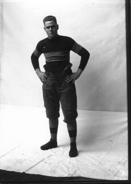 Cornell College Student in Football Uniform