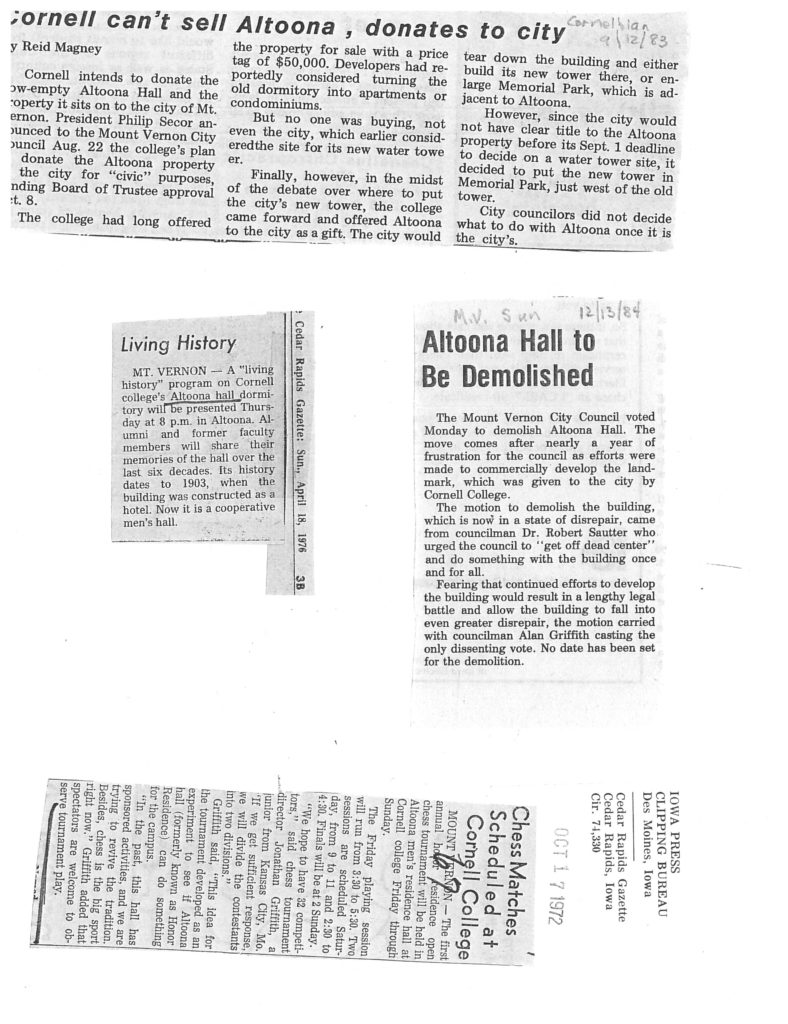 Newspaper Clippings Mount Vernon Historic Preservation Commission