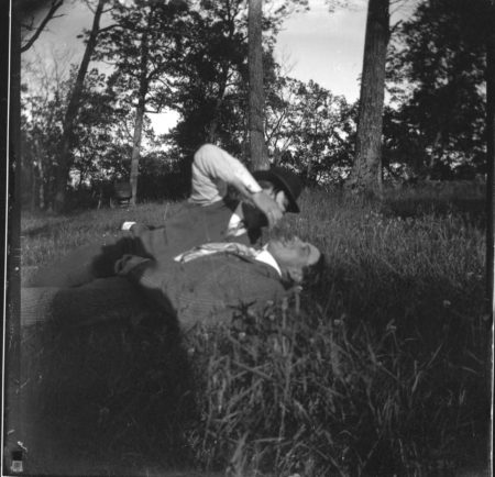 photo of Two Unidentified Men at a Picnic