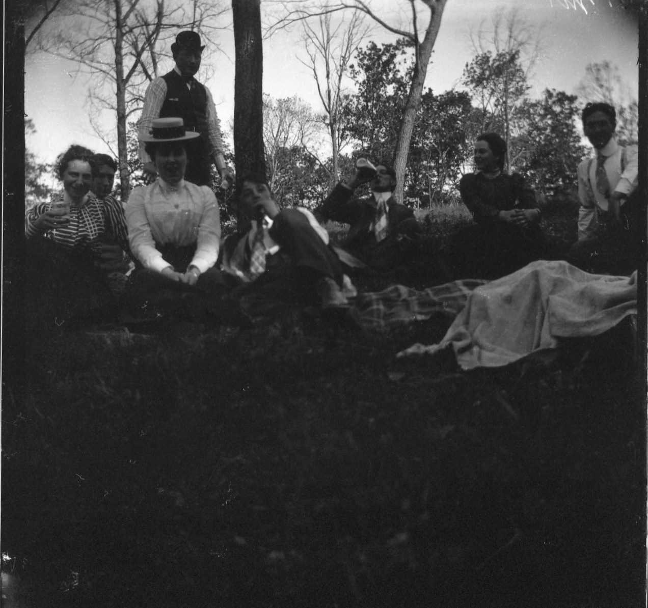 photo of Unidentified Men and Women at a Picnic