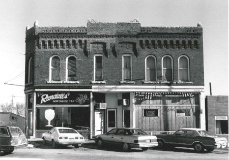 Photo of building at 101-103 First Street E. Photographed 1990 by Barbara Beving Long.