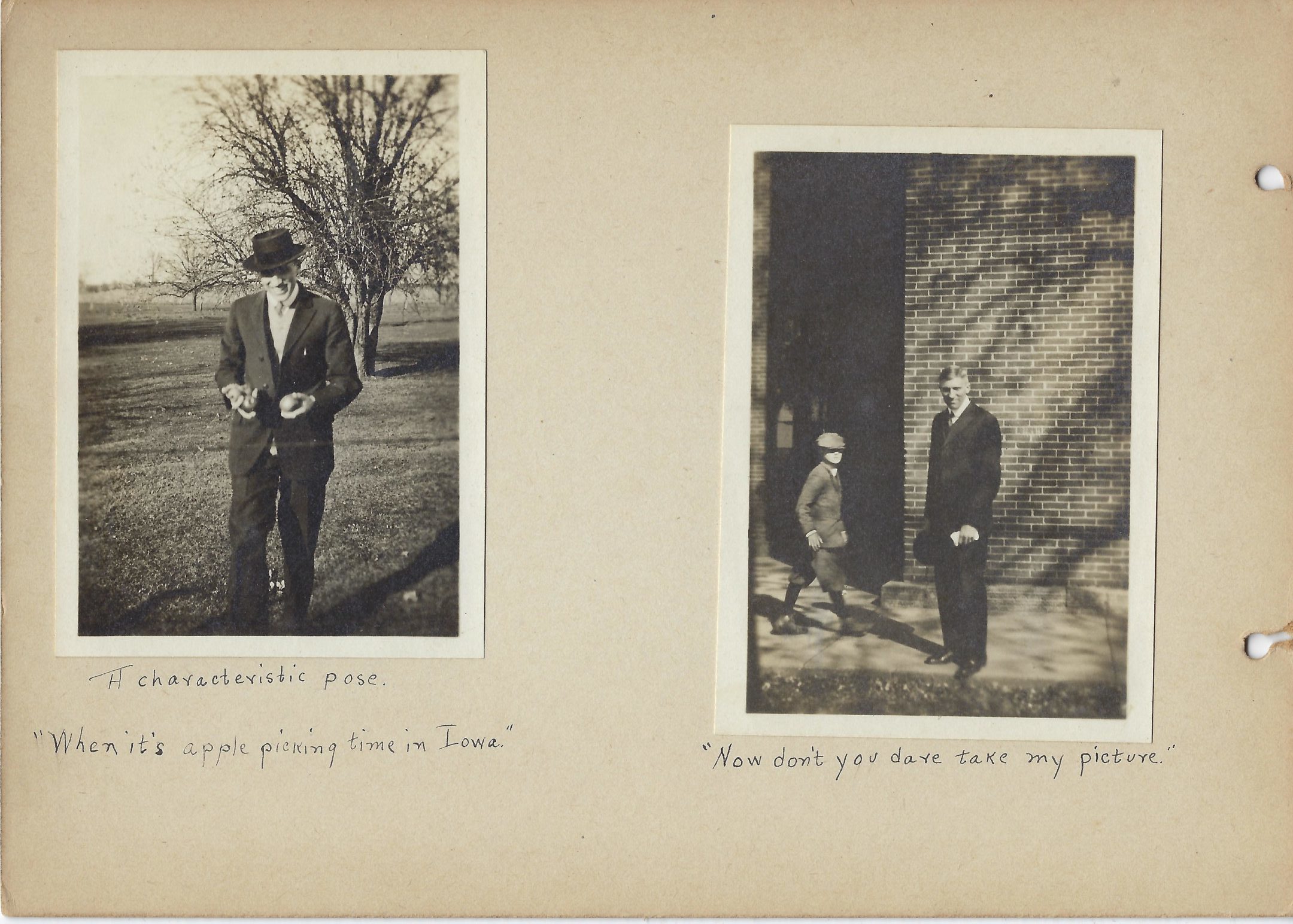 Two Photos of H.E. Kensinger, Mount Vernon High School