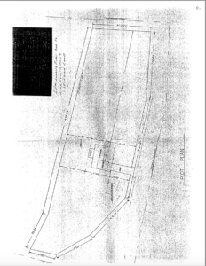Photo of the plot plan of a house