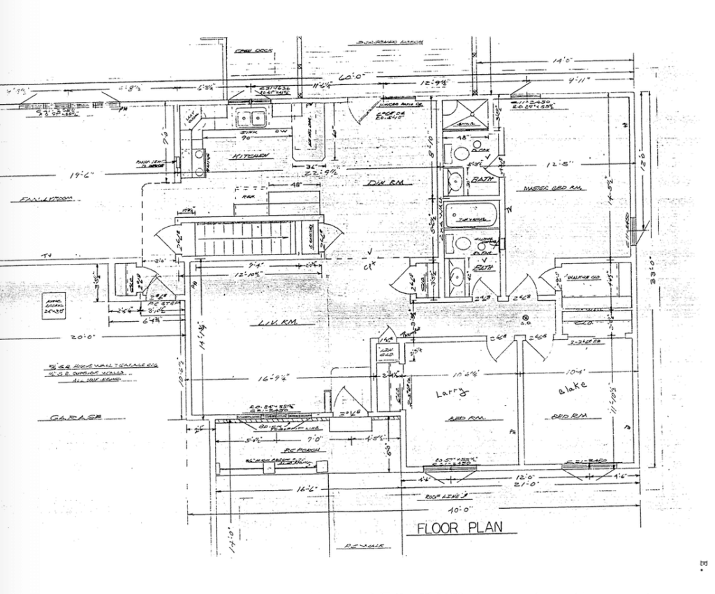 Photo of revised floor plan