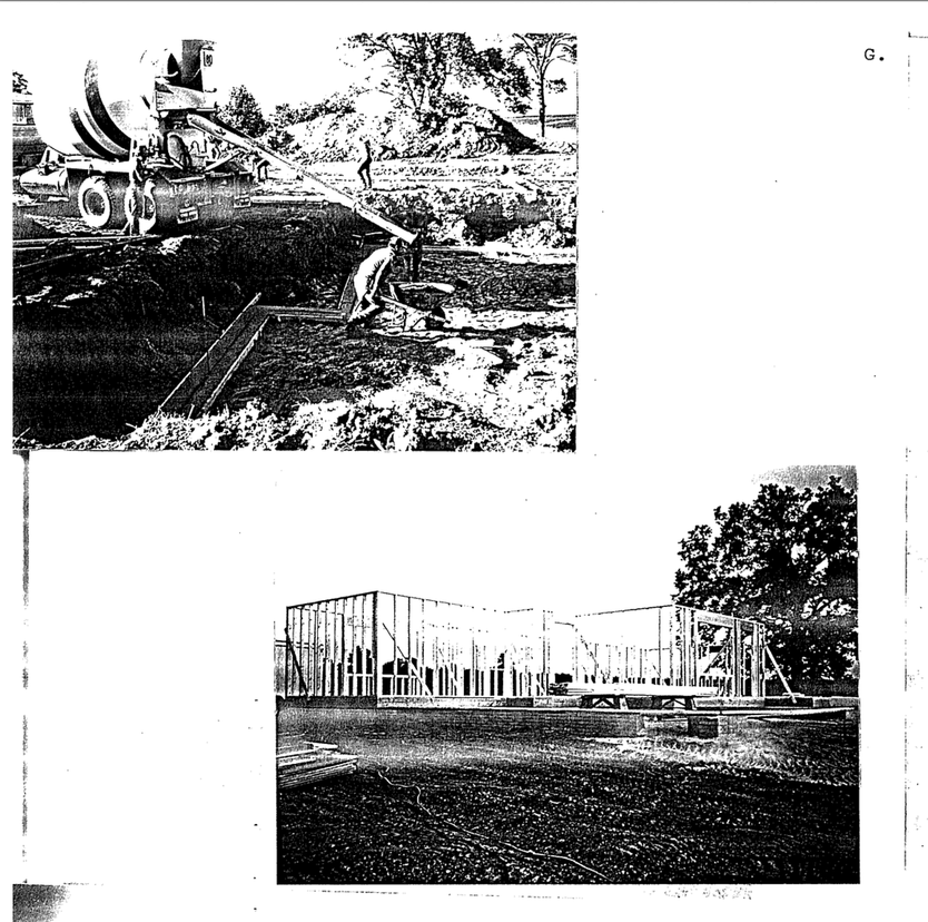 Photos of construction of the covington house