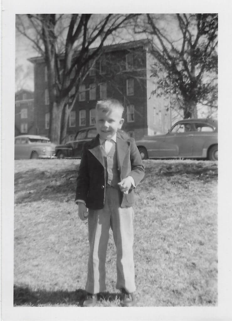 Photo of Jeff Siggins standing in yard.