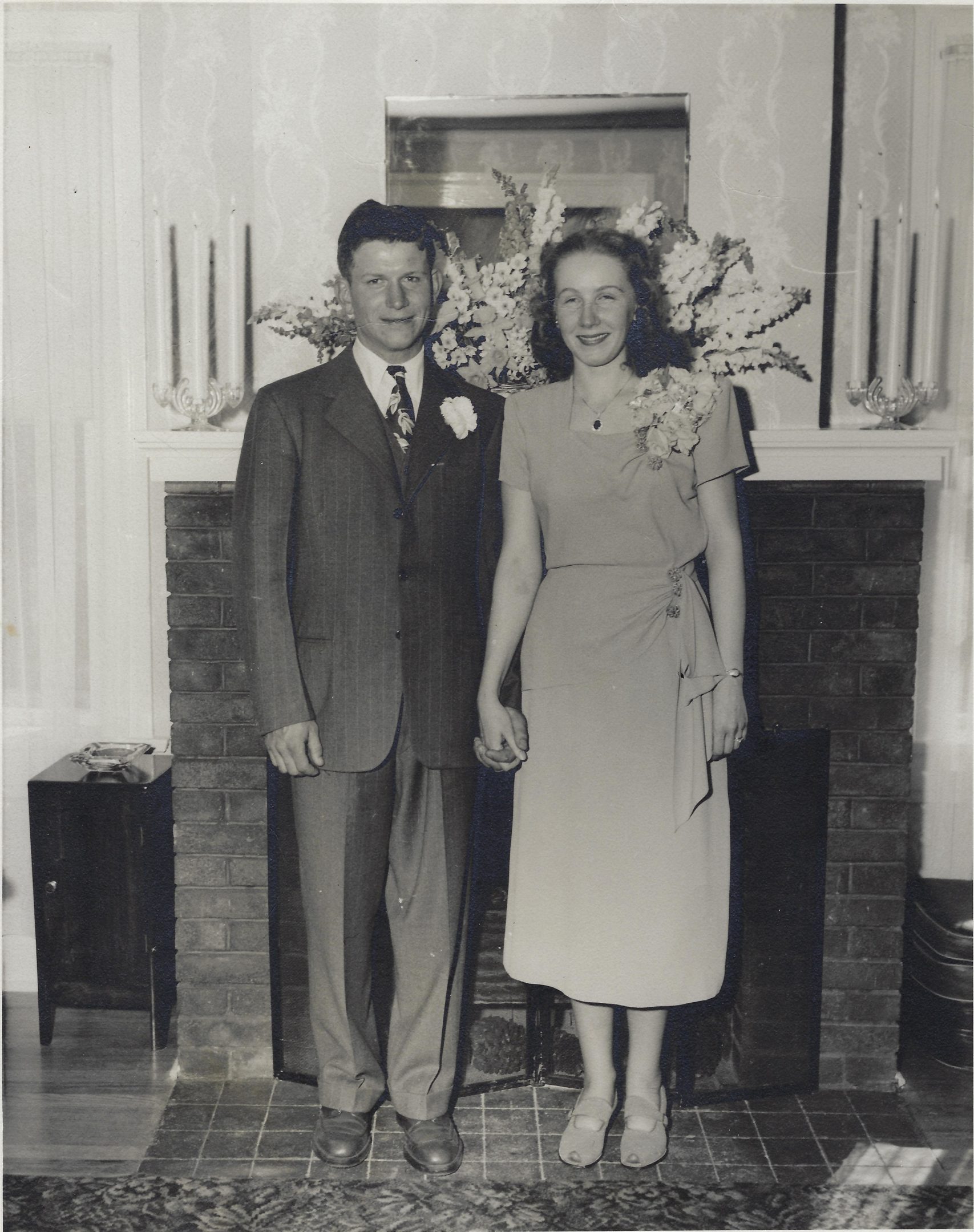 Wedding photo of Donald and Joan Siggins