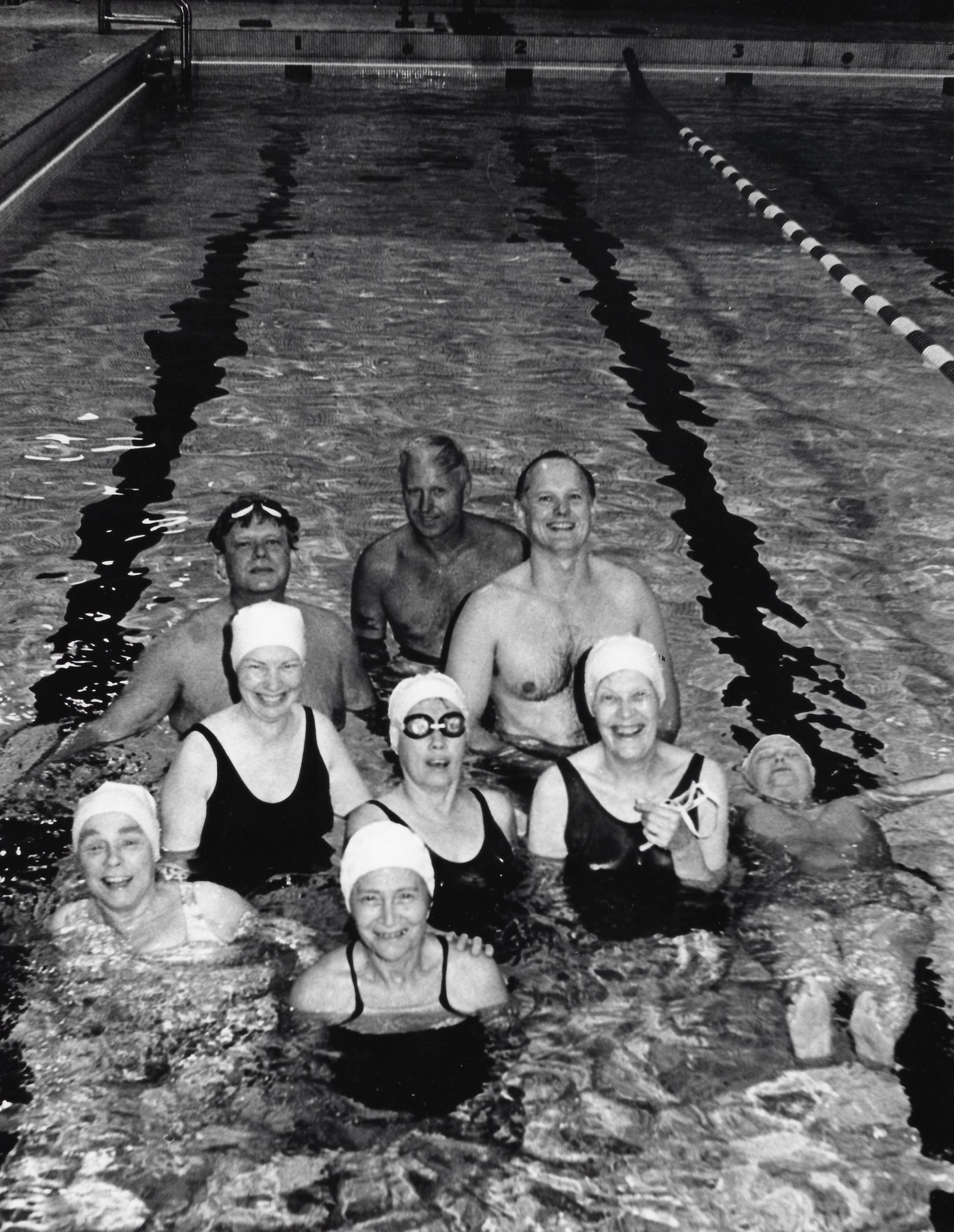 Photo of swimmers at Cornell Pool in 1986