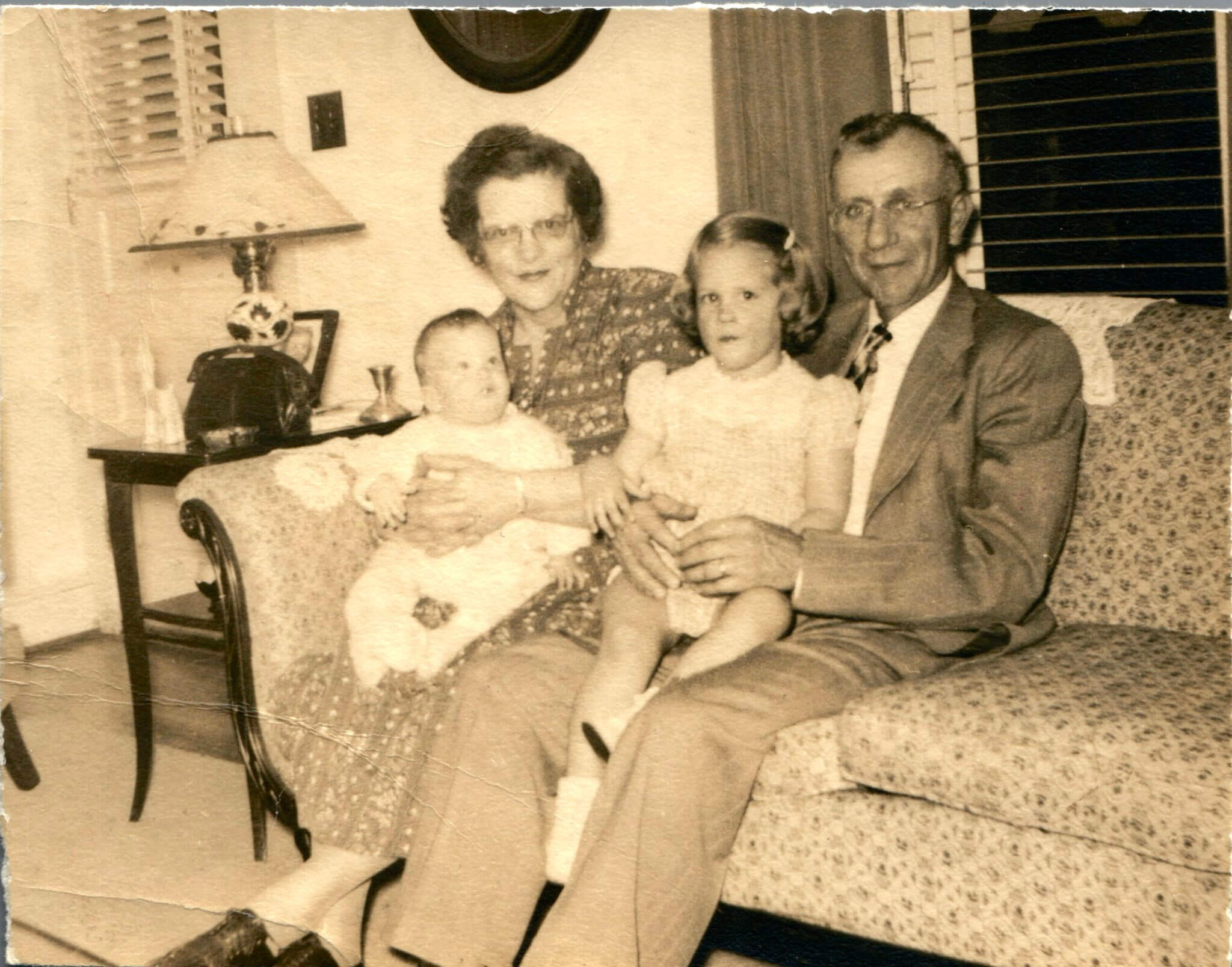 1951: Dorothy And Roy Johnson With Grandaughters Cathy And Lynne 