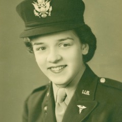Photo of Dorothy Johnson dressed as a Army Nurse