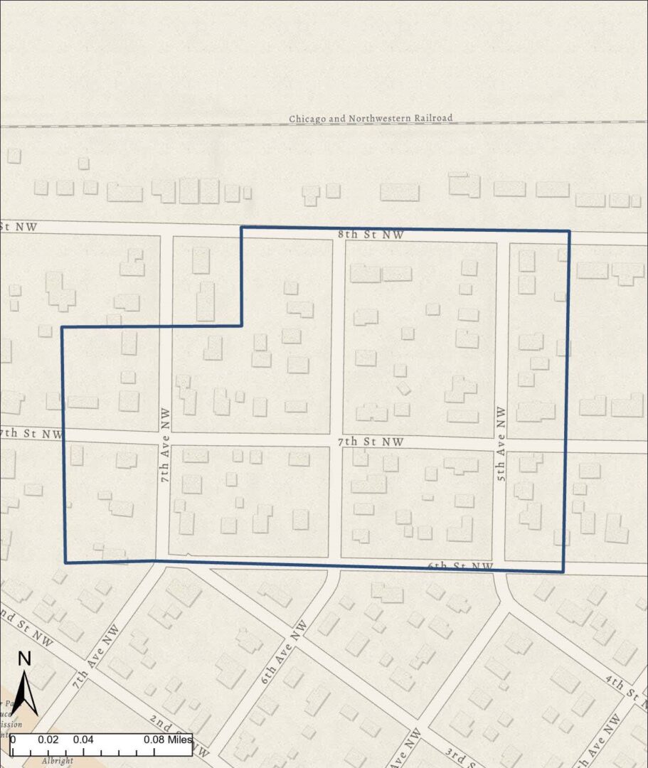 plat map of Ash Park District